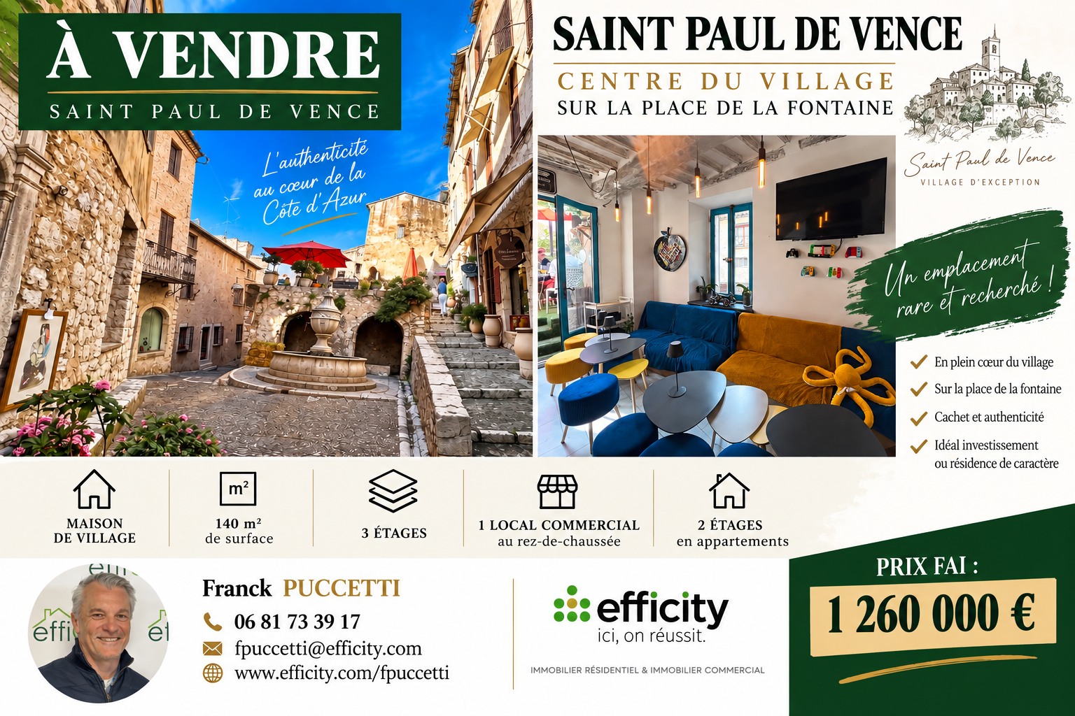 Maison 10 pièces 140 m² · à Saint-Paul-de-Vence · 140 m² · 1 260 000 €