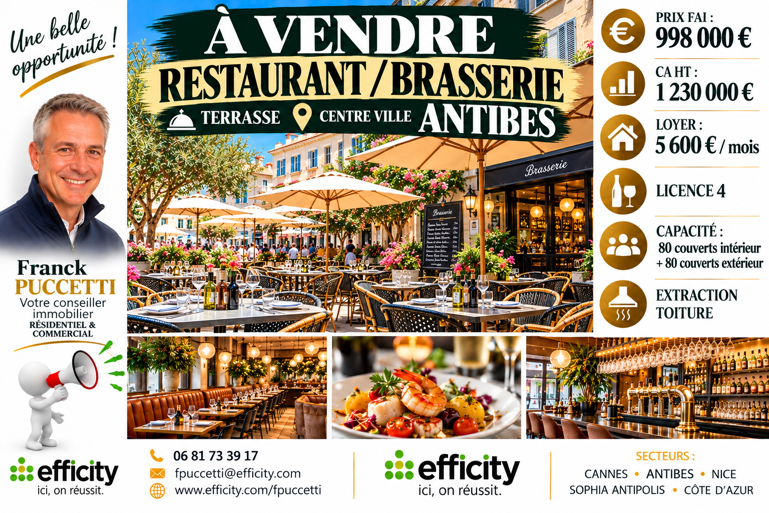 Local commercial 280 m² · à Antibes · 280 m² · 998 000 €