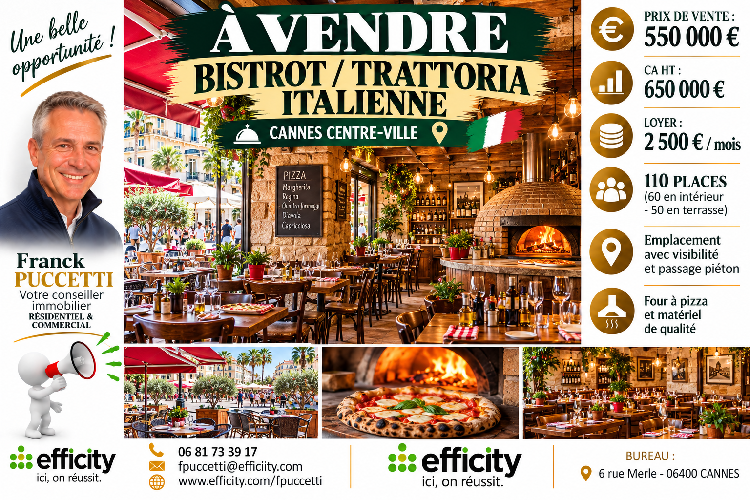 Local commercial 100 m² · à Cannes · 100 m² · 550 000 €