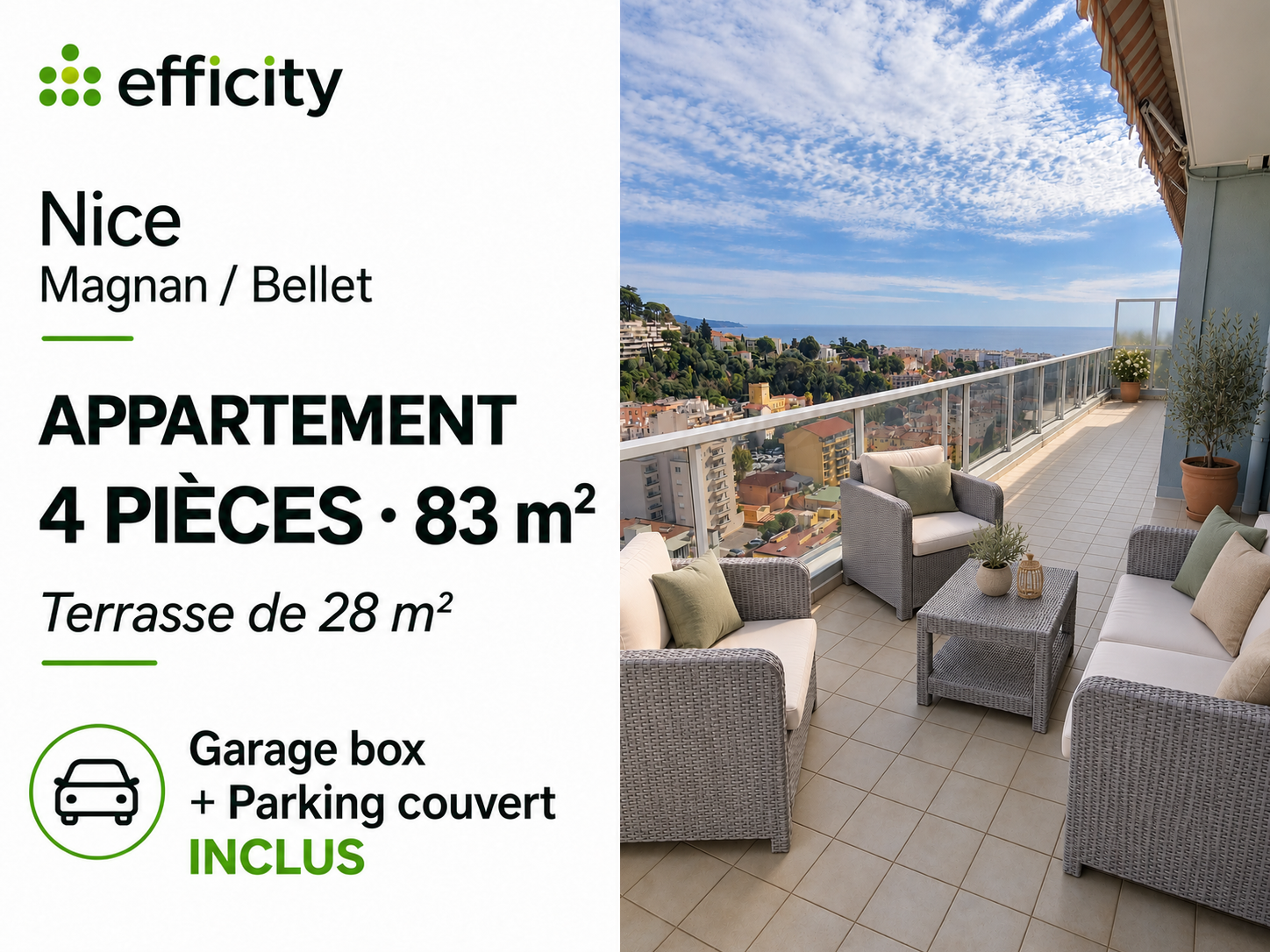 Appartement 4 pièces 83 m² · à Nice · 83 m² · 450 000 €