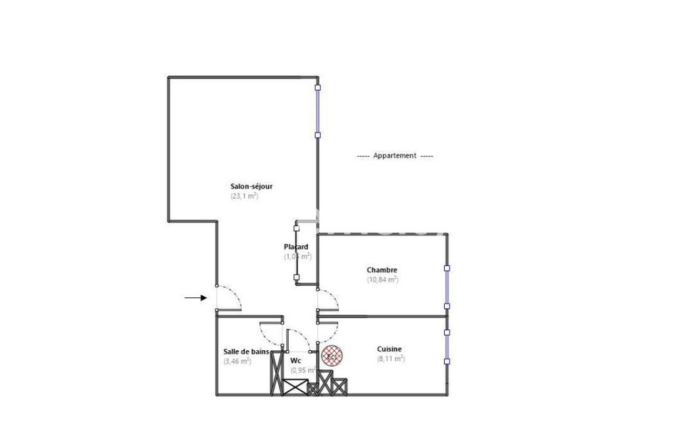 Achat immobilier Appartement 2 pièces  47m2 à Reims (51100) - Photo n°7